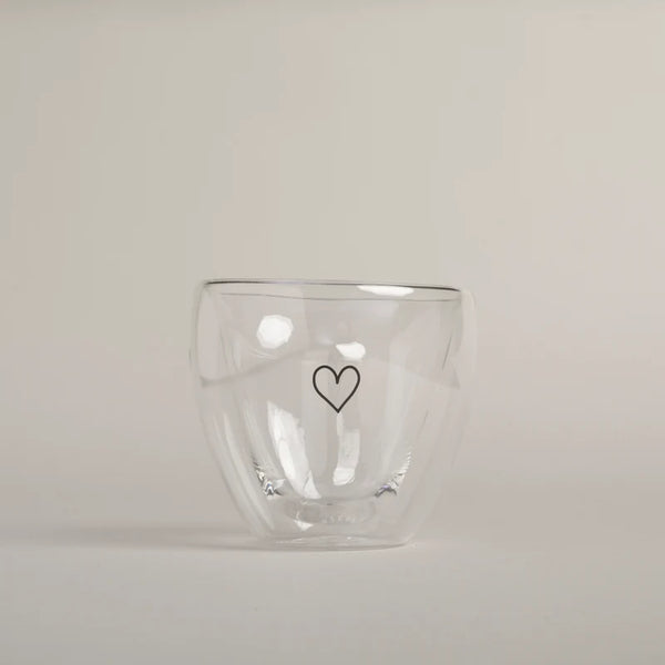 doppelwandiges Herzglas