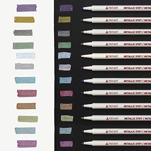 Malen & Zeichnen Profi Metallic Stifte Set 12 Farben