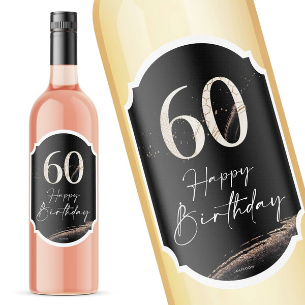 Flaschenetikett : 60 Geburtstag