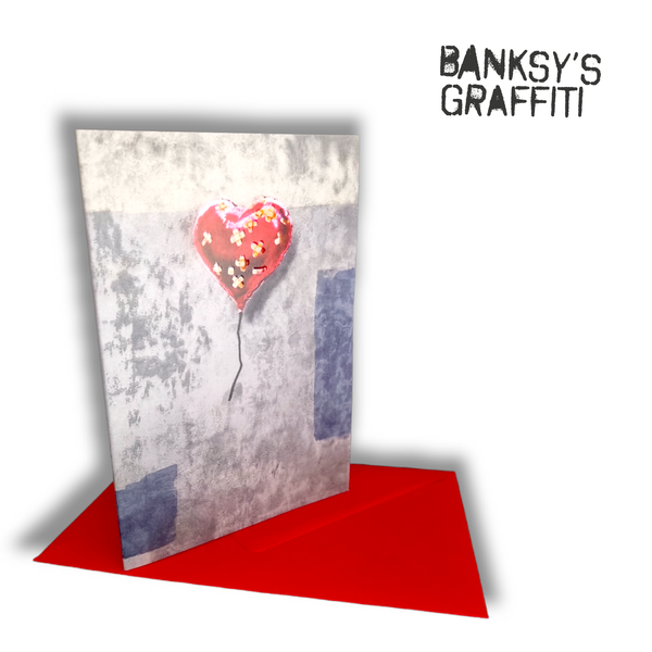 Banksy Greeting Card - Bandaged Heart