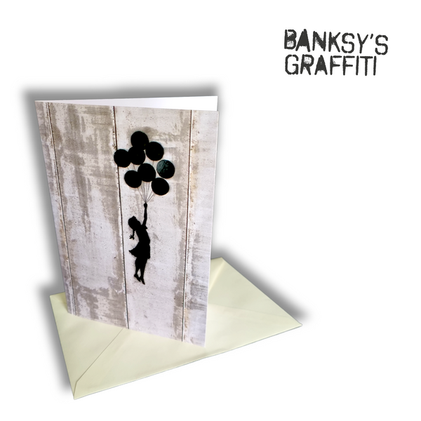 Banksy Greeting Card - Girl With Balloons