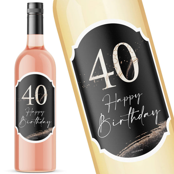 Flaschenetikett : 40 Geburtstag