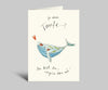 Taufkarte mit Umschlag bunter Wal