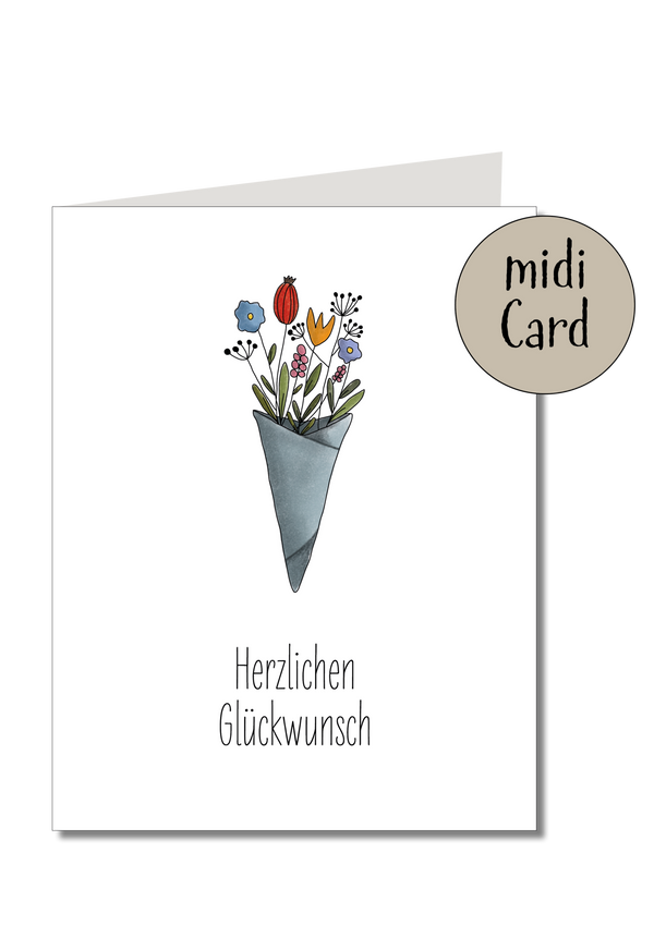Midikarte Blumenstrauß