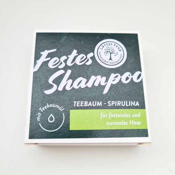 Festes Haarshampoo Teebaum Spirulina