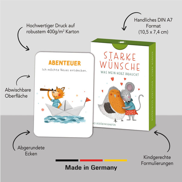 Bedürfniskarten für Kinder "Starke Wünsche"