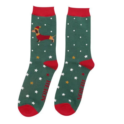 Weihnachtliche Bambus Socken für den Mann