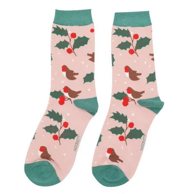 Weihnachtliche Bambus Socken für die Frau