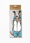 Geschirrtuch Hund Backpacker