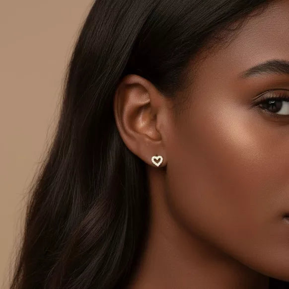 Ohrstecker Herz Zirkonia