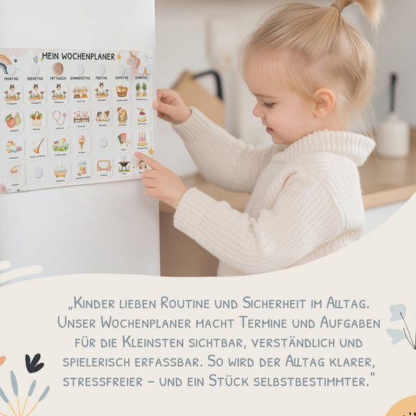 Wochenplaner für Kids im Einhorn Design