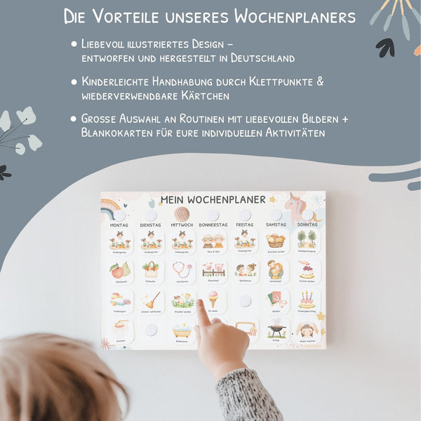 Wochenplaner für Kids im Einhorn Design