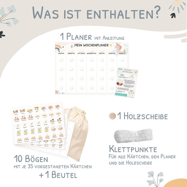 Wochenplaner für Kids im Einhorn Design