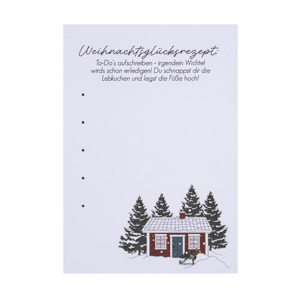 Notizblock Weihnachtsglücksrezept