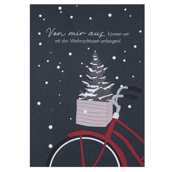 Postkarte Von mir aus können wir mit der Weihnachtszeit anfangen...
