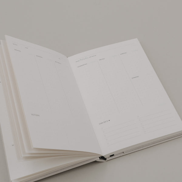 Undatierter Terminkalender Eulenschnitt