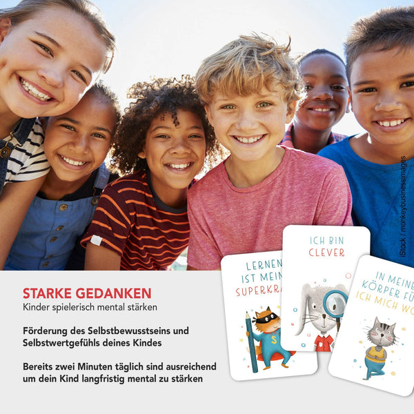 Affirmationskarten für Kinder "Starke Gedanken"