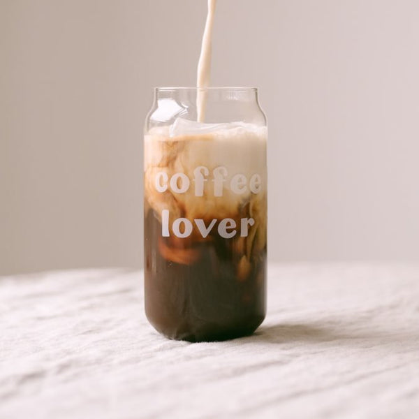 hohes Glas "coffee lover"