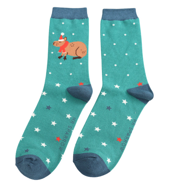 Weihnachtliche Bambus Socken für den Mann