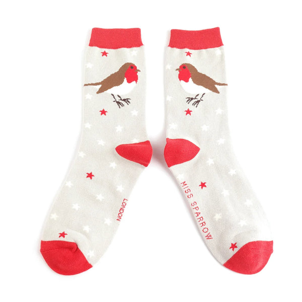 Weihnachtliche Bambus Socken für die Frau