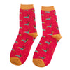 Weihnachtliche Bambus Socken für die Frau