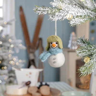 Filz Anhänger frecher Schneemann