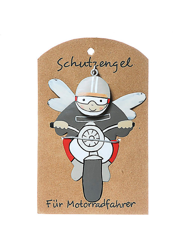 Schutzengel auf Karte "Für Motorradfahrer"