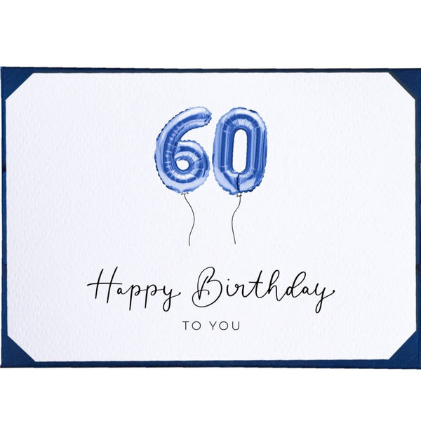 Klappkarte 60 Happy Birthday to you