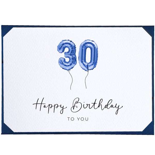 Klappkarte 30 Happy Birthday to you