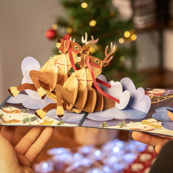 Rentierschlitten Pop-Up