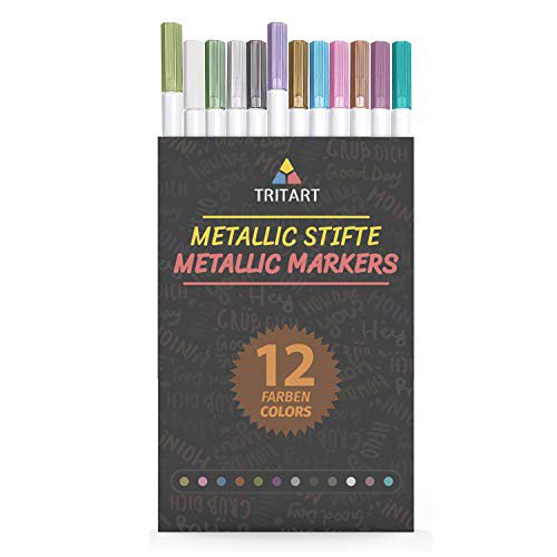 Profi Metallic Stifte Set 12 Farben