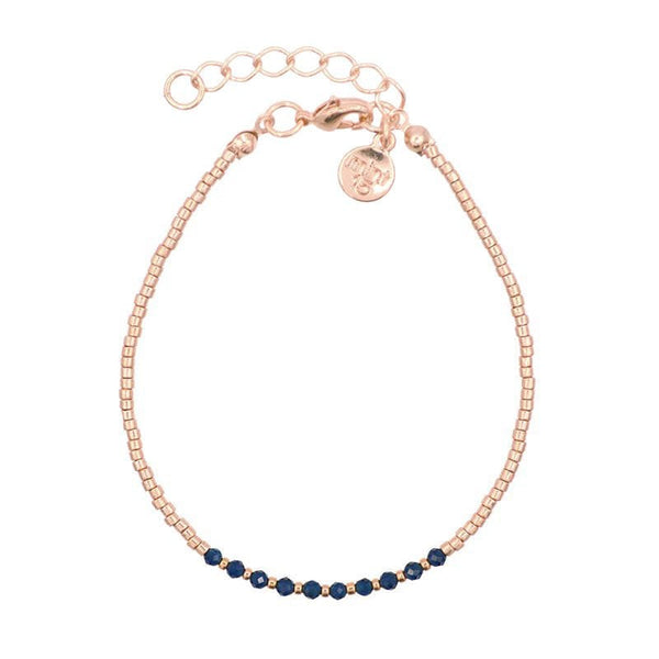 Armband marineblaue Perlen