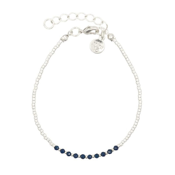 Armband marineblaue Perlen