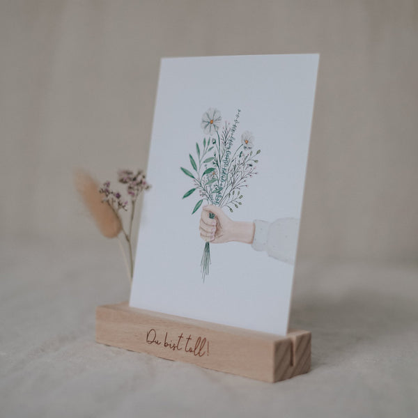 Karten- und Blumenhalter "Du bist toll"