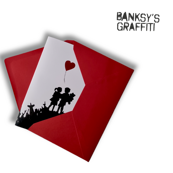 Banksy Greeting Card - Kids on Guns Hill