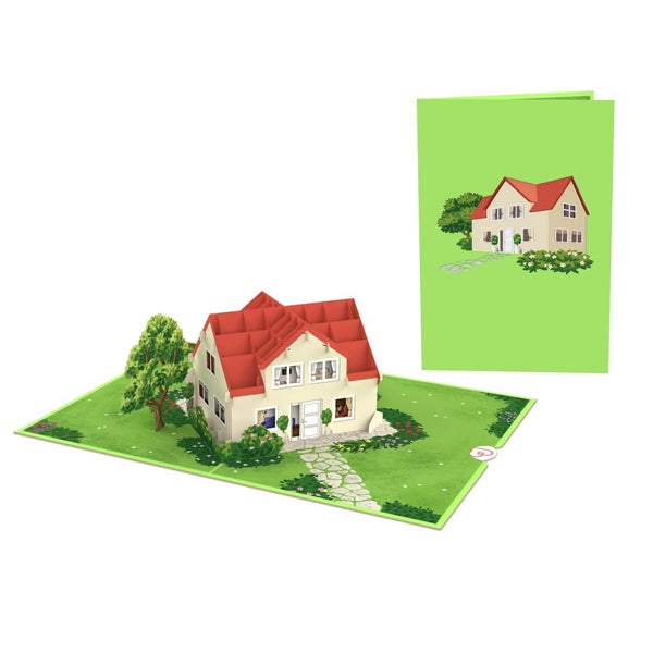 Haus mit Garten Pop-Up Karte