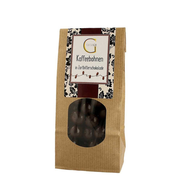 Kaffeebohnen in Zartbitter