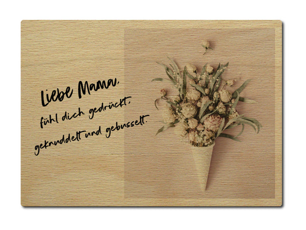 Holz Karte Liebe Mama